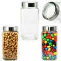 Modern Square Jar Large See-Thru Lid w/Salt Water Taffy